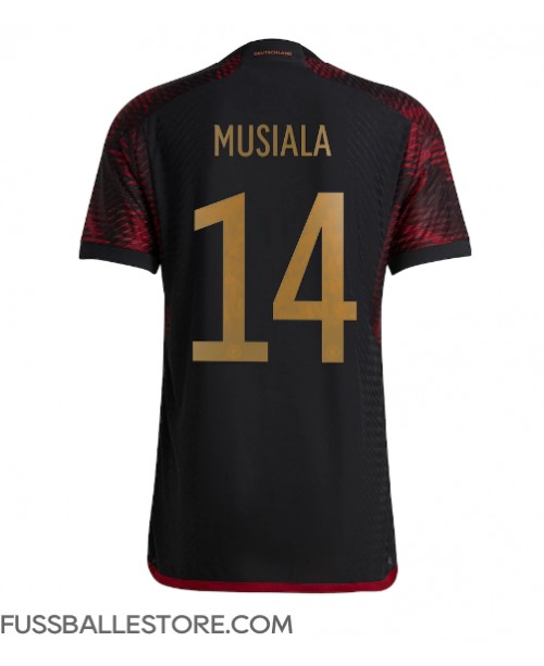 Günstige Deutschland Jamal Musiala #14 Auswärtstrikot WM 2022 Kurzarm